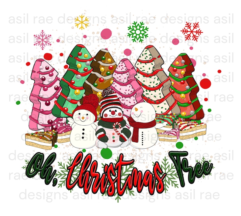 Oh Christmas Tree Bundle 4 PNG Digital Download Sublimation image 1