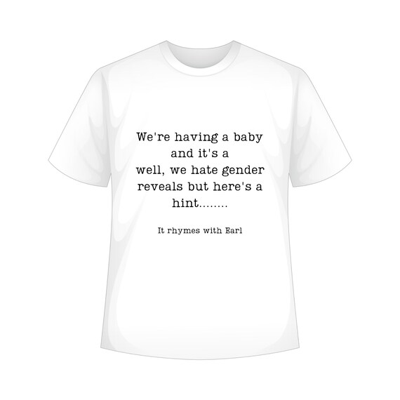 Gender Reveal It Rhymes With Earl PNG Digital Download Etsy