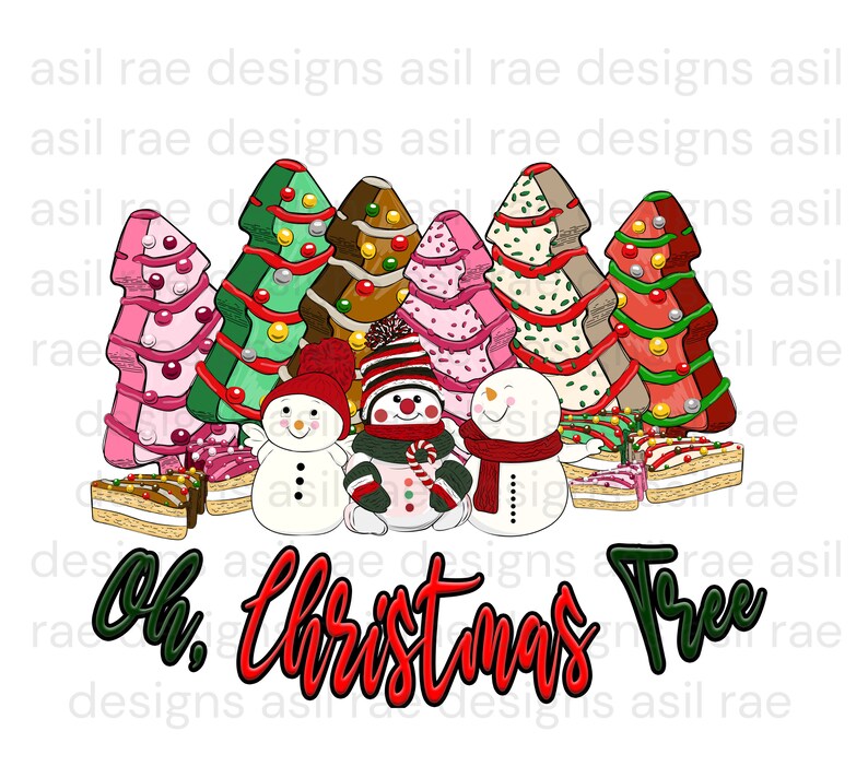 Oh Christmas Tree Bundle 4 PNG Digital Download Sublimation image 2