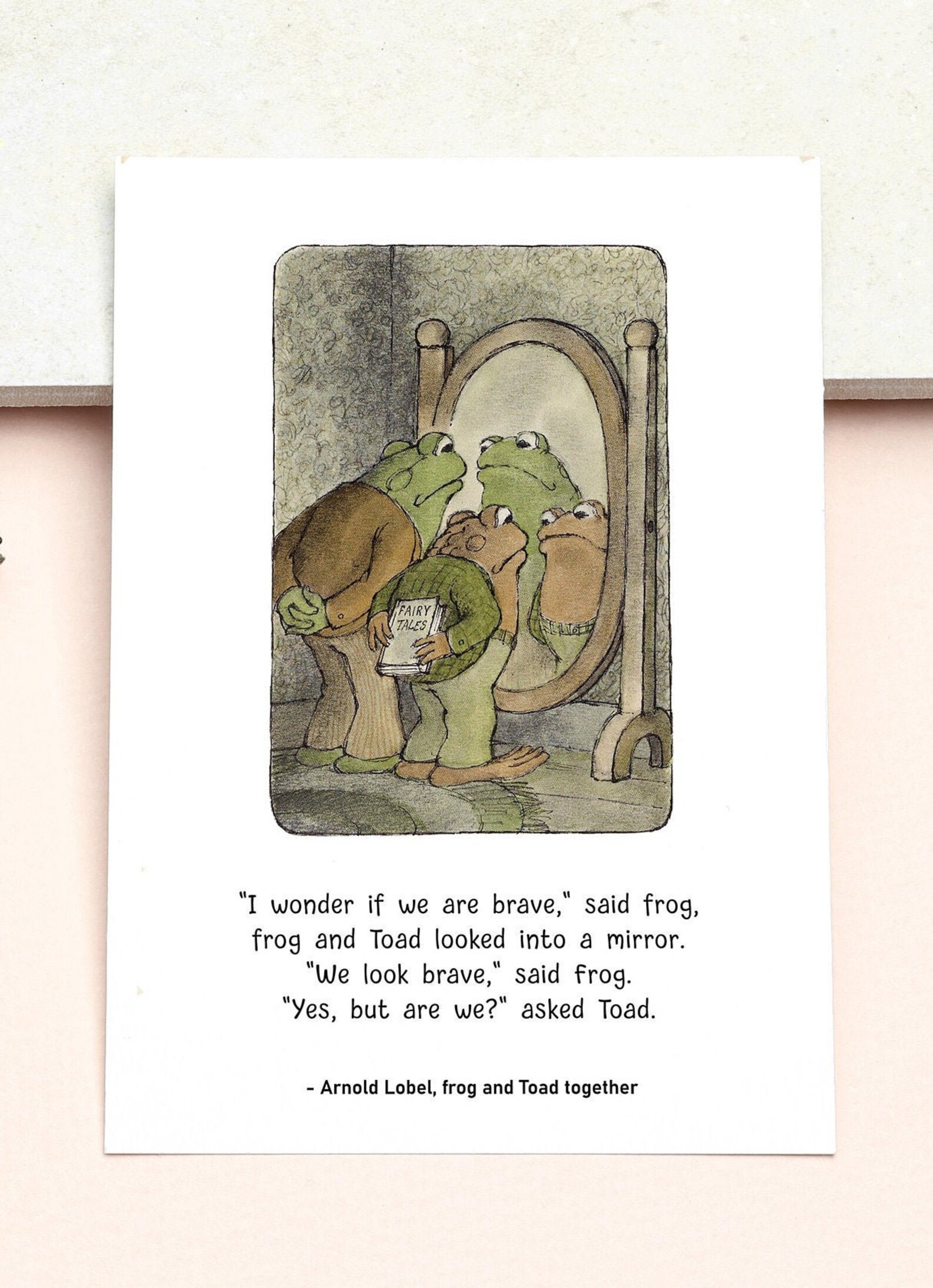 Frog and Toad brave quote print 8 x 10. Positive quotes from Etsy
