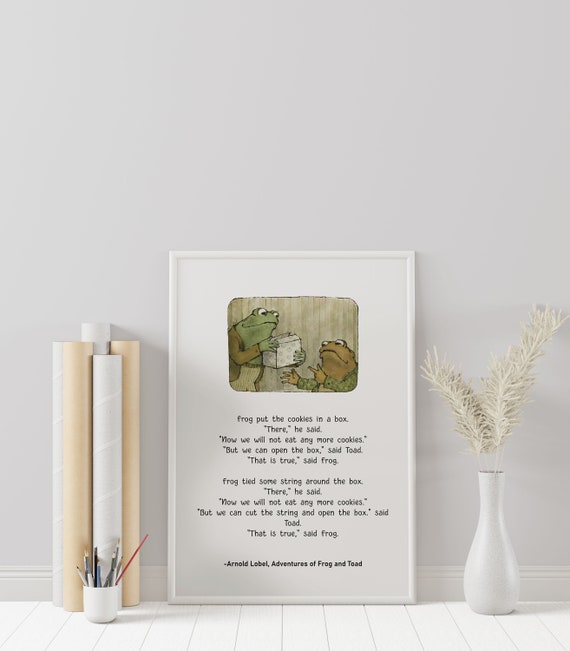 Frog And Toad Quotes Frog And Toad Funny Story Print 8 X 10. Fun Quotes From Story | Etsy