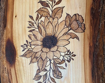Floral Bouquet Wood Burning