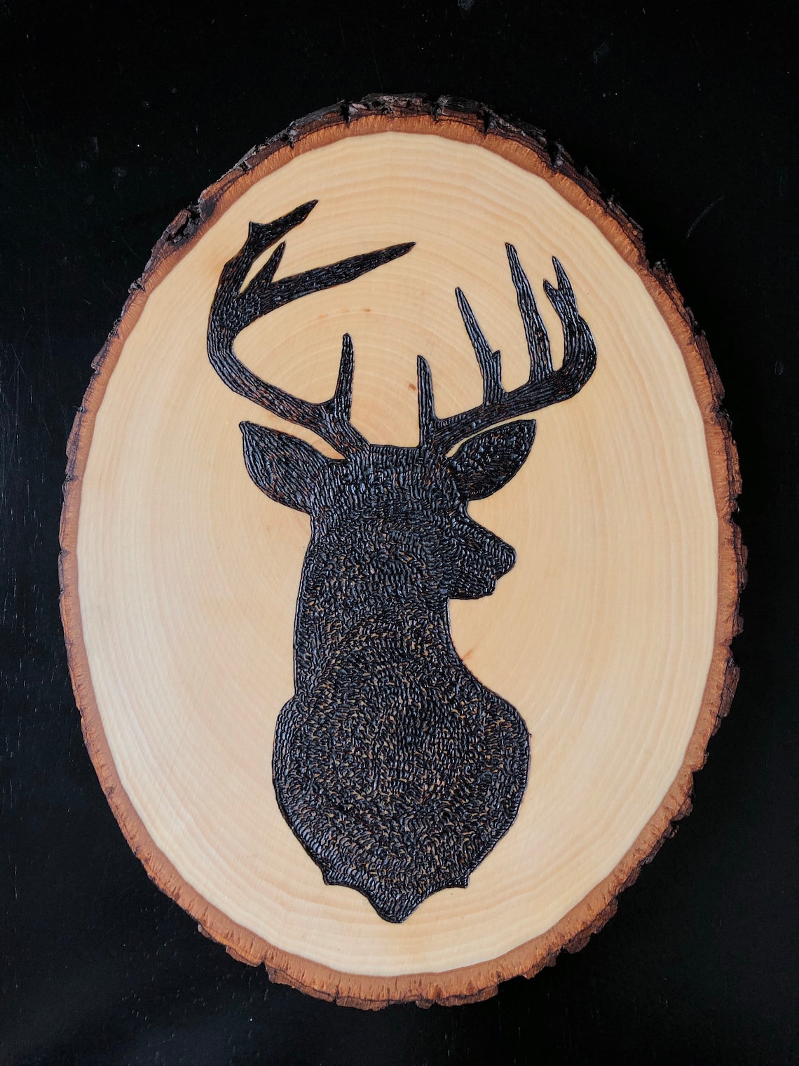 Whitetail Deer Wood Burning Etsy
