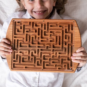 Wood Kids Maze Game, Children Gift, Marble Maze Game, Birthday Gift, Kids Gift Wooden Toy, Wooden Game, Marble Game, 9 Year Old Gift