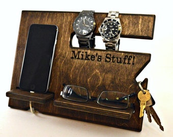 Desk Organizer, Desk Storage, Organizer for Men, Mens Desk, Men Wood Organizer, Men Desk Organizer, Men Organization