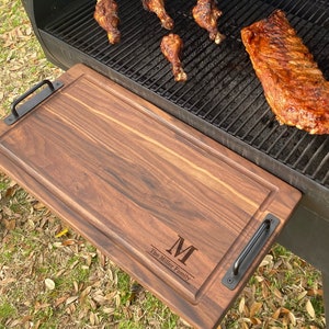 Large Cutting Board, Dad Gift, BBQ Grill Accessory, Pellet Smoker Serving Board