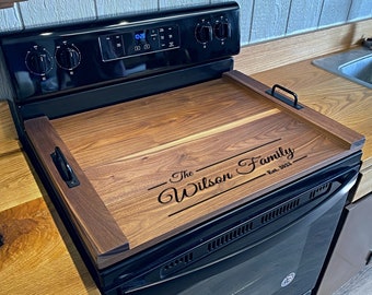 Custom Stovetop Cover, Noddle Board, Stovetop Cutting Board, Wood Cover for Electric Range, Gas Range, Wood Noodle Board