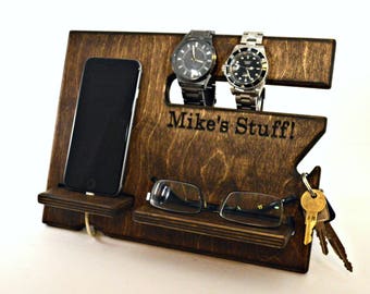Desk Organizer, Organizer for Men, Men Organizer, Desk Organization, Mens Desk, Men Wood Organizer, Men Desk Organizer