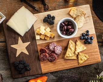 Texas Flag Cutting Board, Chopping Block, Grill Accessory, BBQ Board, Anniversary Gift, Housewarming Gift