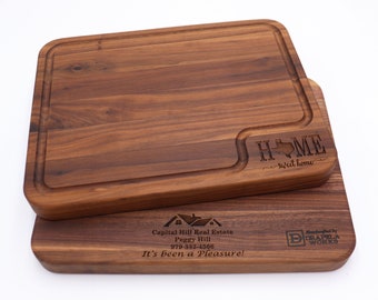 Realtor Closing Gift, Real Estate Gift for Buyer, Personalized Cutting Board, First Time Homeowner, Closing Gifts for Men