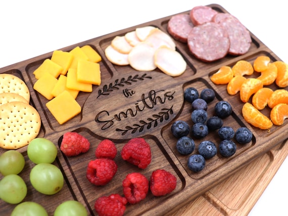 Personalized Mother's Day Gift, Wood Charcuterie Board, Cheese Platter, Name Engraved Serving Tray, Home & Kitchen, Mom's Favorite Gift
