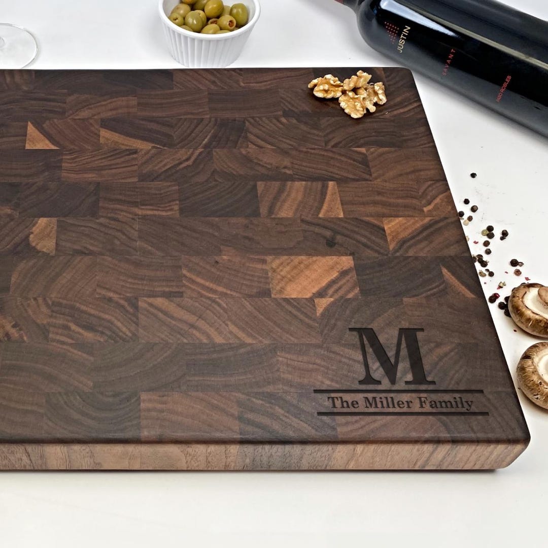 Chopping Block Customized Butcher Block, Customized Cutting Board, Walnut End Grain, Maple End ...