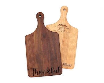 Realtor Gift, Housewarming Present, Closing Gift, Kitchen Cutting Board Wood Paddle Board, Professional Gifting, Nice Classic Gift