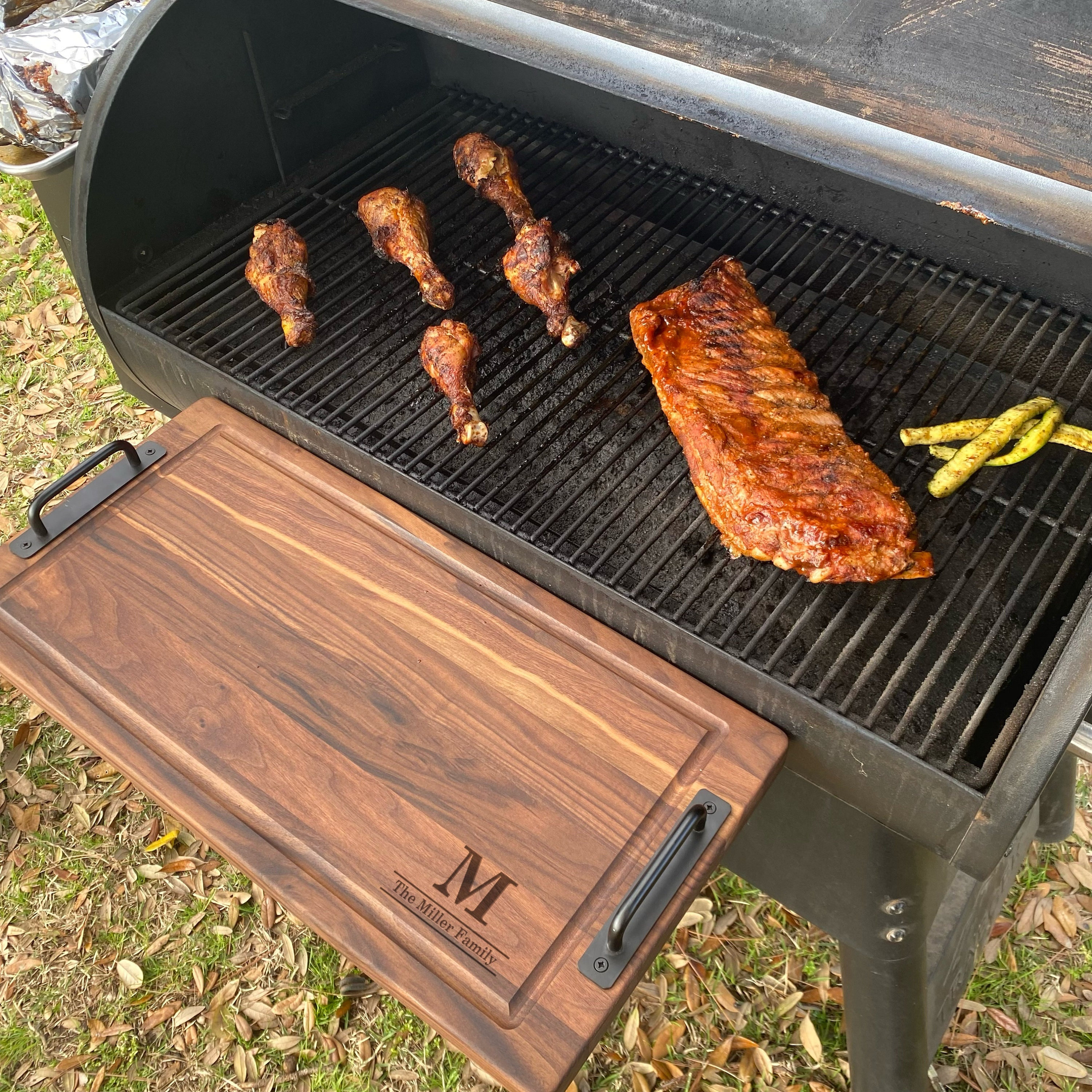Large Cutting Board,BBQ Pit Accessory, Grilling Board, Pellet Smoker Board, Serving Tray,  Mens Cutting Board