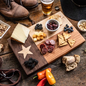 Texas Flag Chopping Block, Wooden Cutting Board, Grill Accessory, BBQ Board, Anniversary Gift, Housewarming Gift