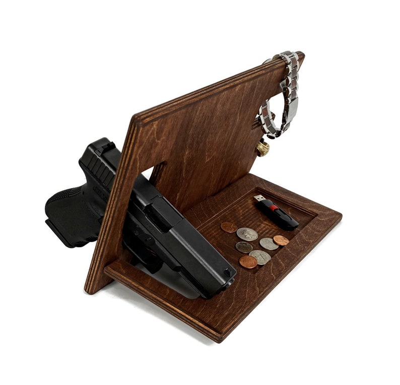 Wooden Pistol Holder Wooden Docking Station Gun Holder Etsy