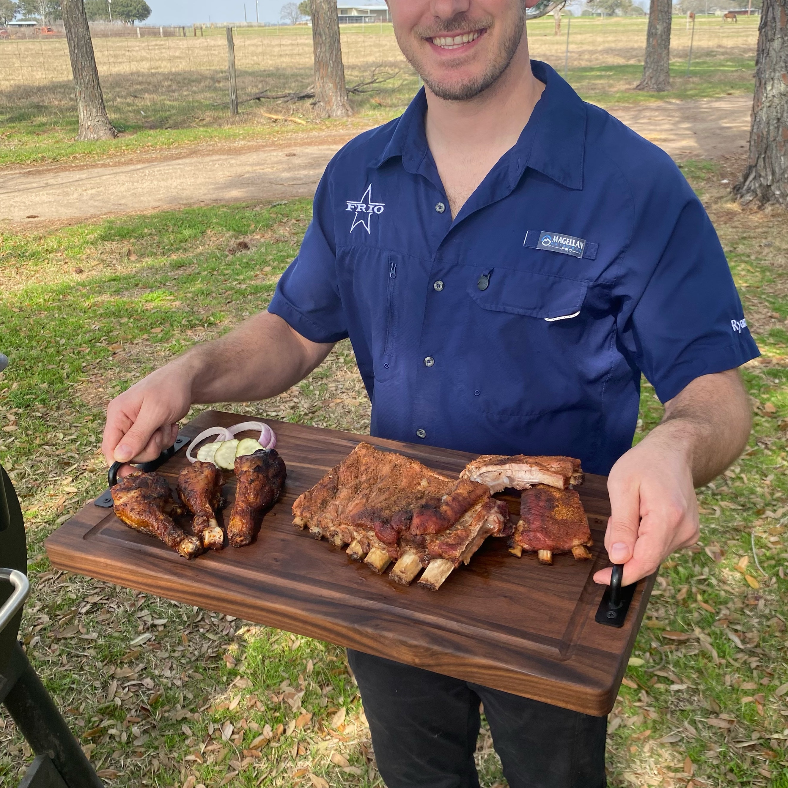 Large Cutting Board,BBQ Pit Accessory, Grilling Board, Pellet Smoker Board, Serving Tray,  Mens Cutting Board