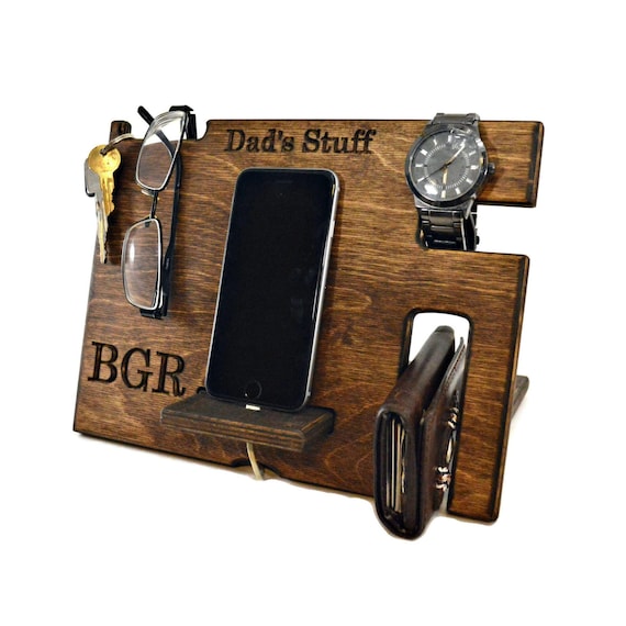 World's Best Dad Gift, Personalized Docking Station for Men, Happy Father's Day, Customized Charging Stand, Unique Manly Gift, Gifts for Dad