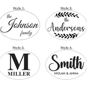 white background showing four style options