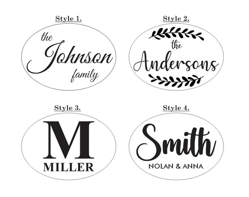 white background showing four style options