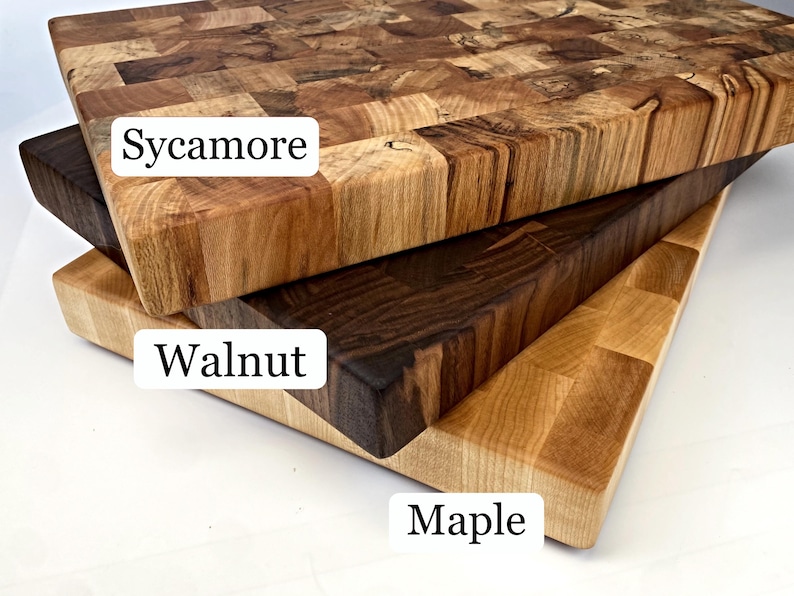Personalized Cutting Board, End Grain Chopping Block, Maple End Grain, Walnut Cutting Board