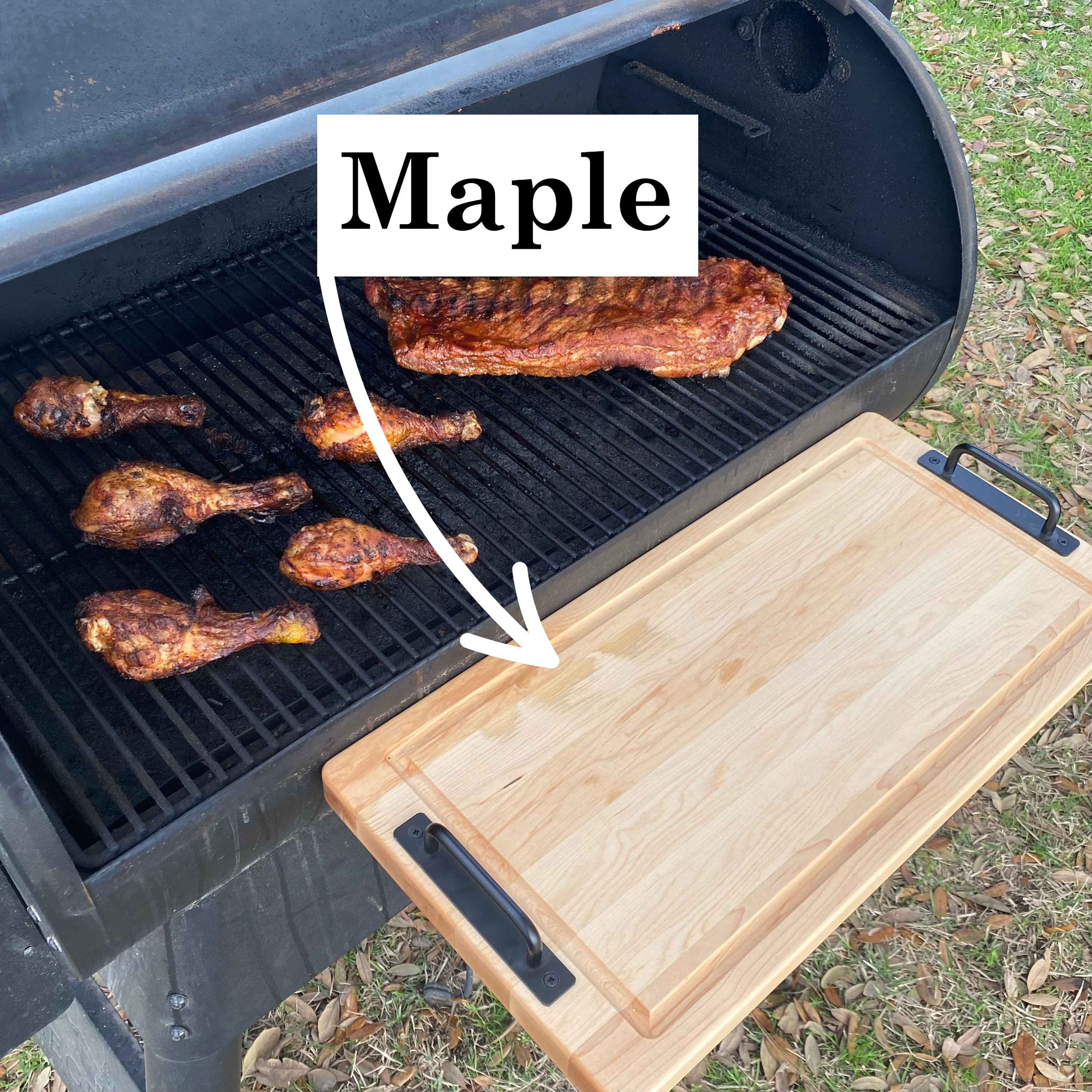 Large Cutting Board,BBQ Pit Accessory, Grilling Board, Pellet Smoker Board, Serving Tray,  Mens Cutting Board