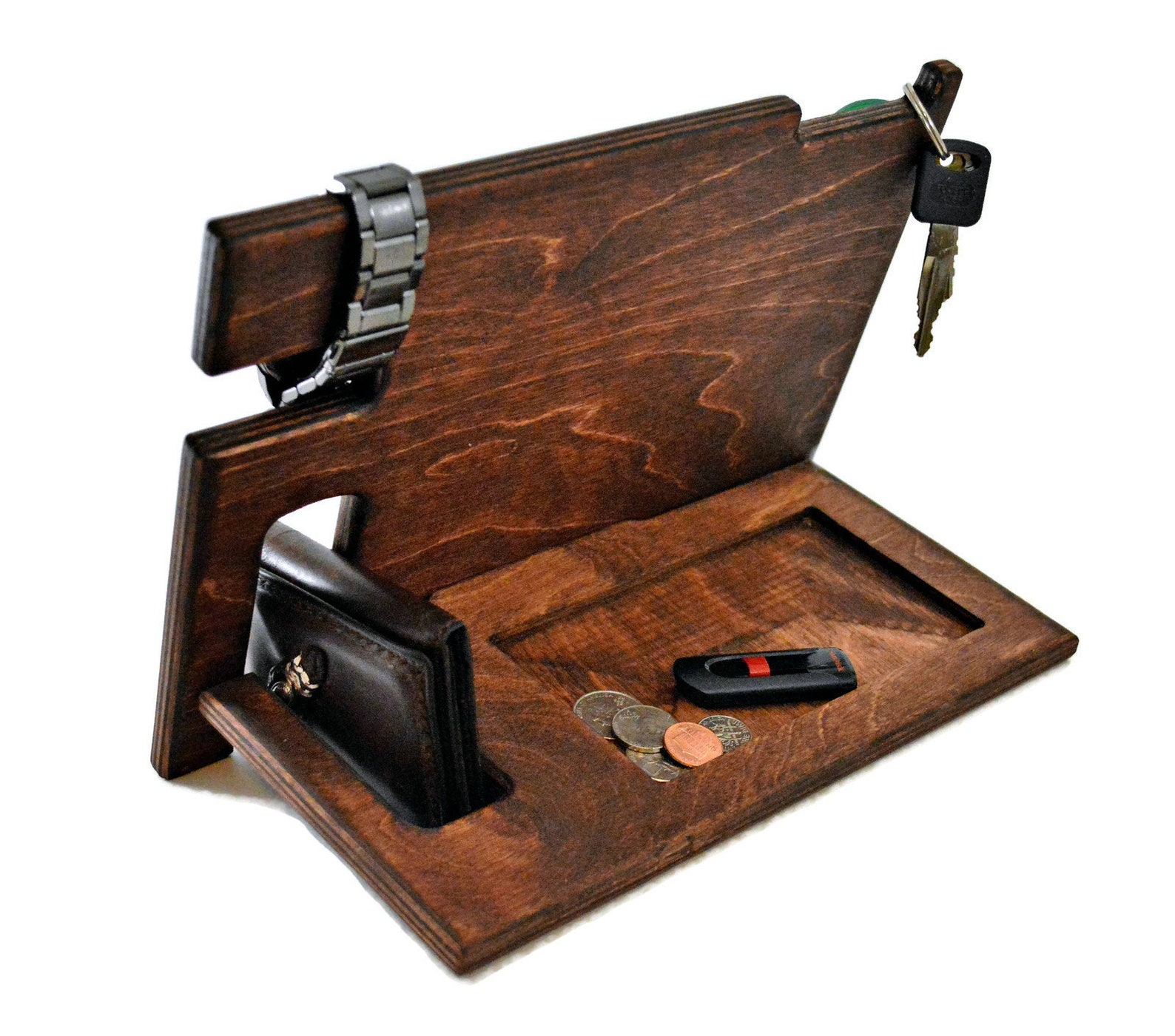 Night Stand Valet Valet Organizer Nightstand Organizer Etsy