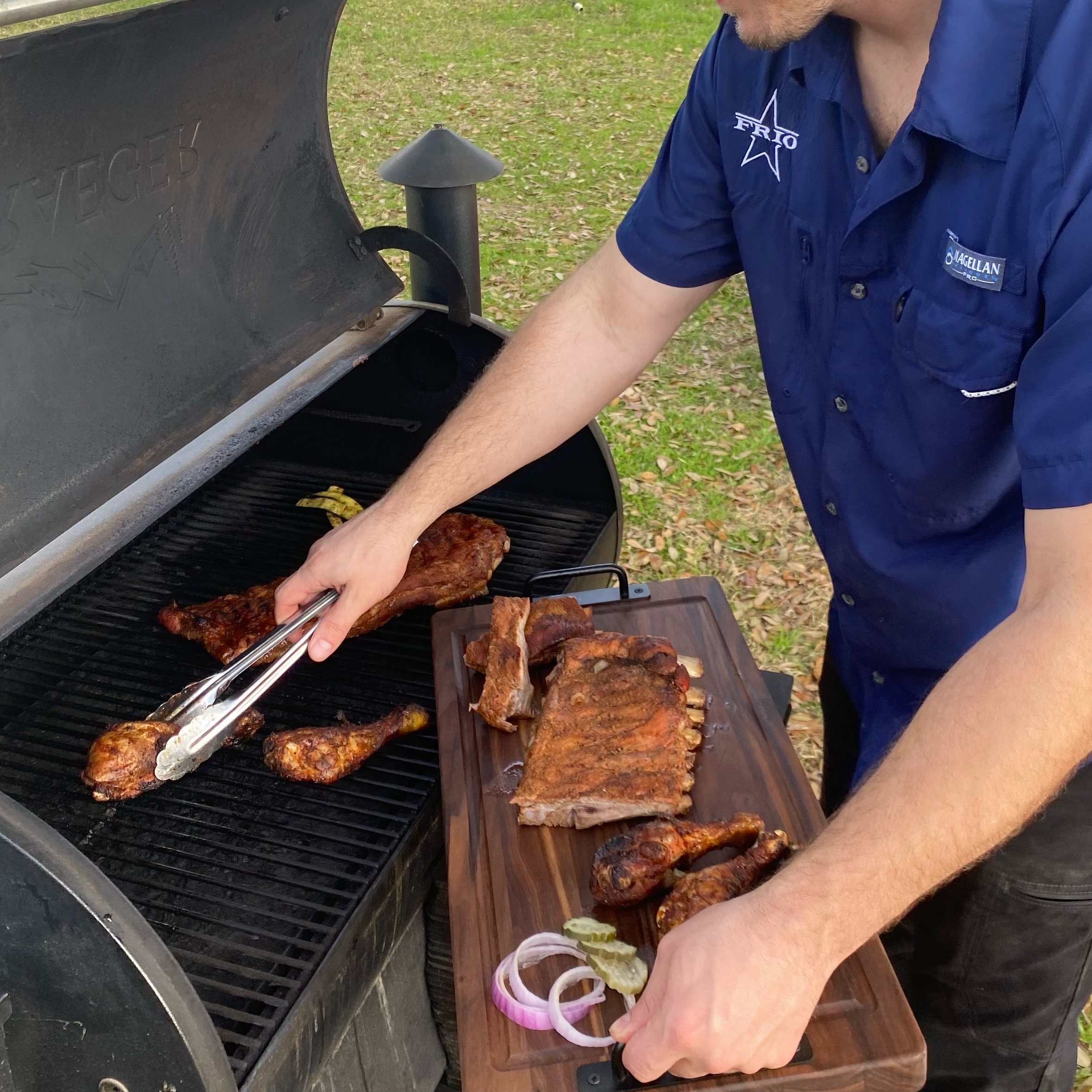 Large Cutting Board,BBQ Pit Accessory, Grilling Board, Pellet Smoker Board, Serving Tray,  Mens Cutting Board