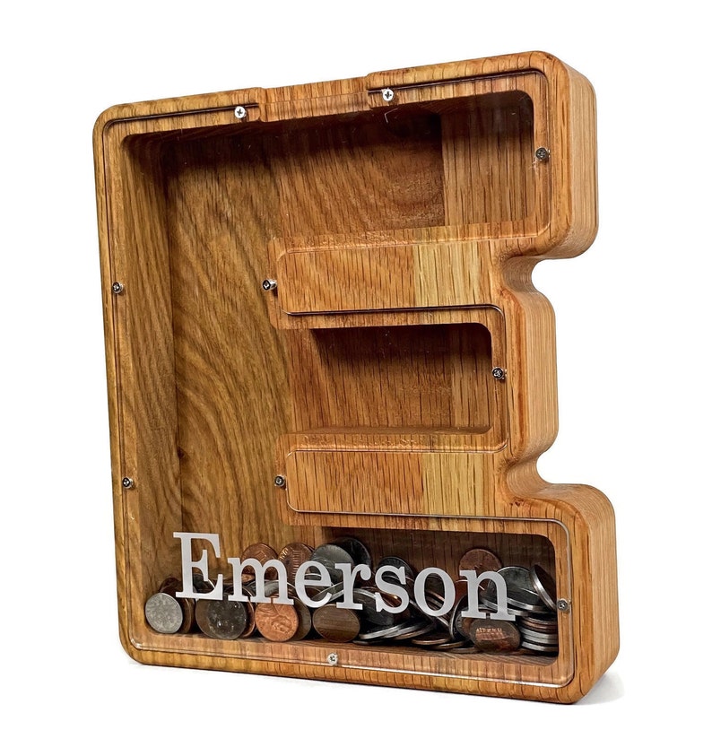 Personalized Piggy Bank Wooden Gift Personalized for Kids Etsy