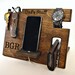 Wood Organizer, Docking Station, Anniversary gift men, Nightstand organizer, Glasses holder, Charging dock, Wooden phone stand, Husband gift 