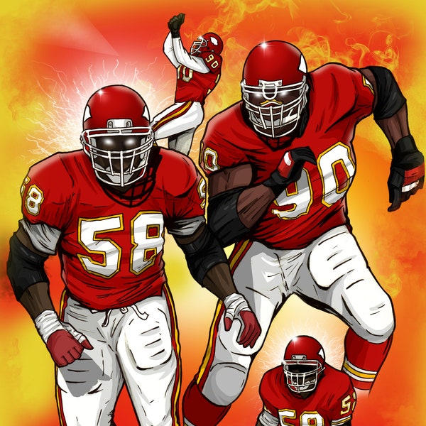 Derrick Thomas Neil Smith 90s Throwback Poster