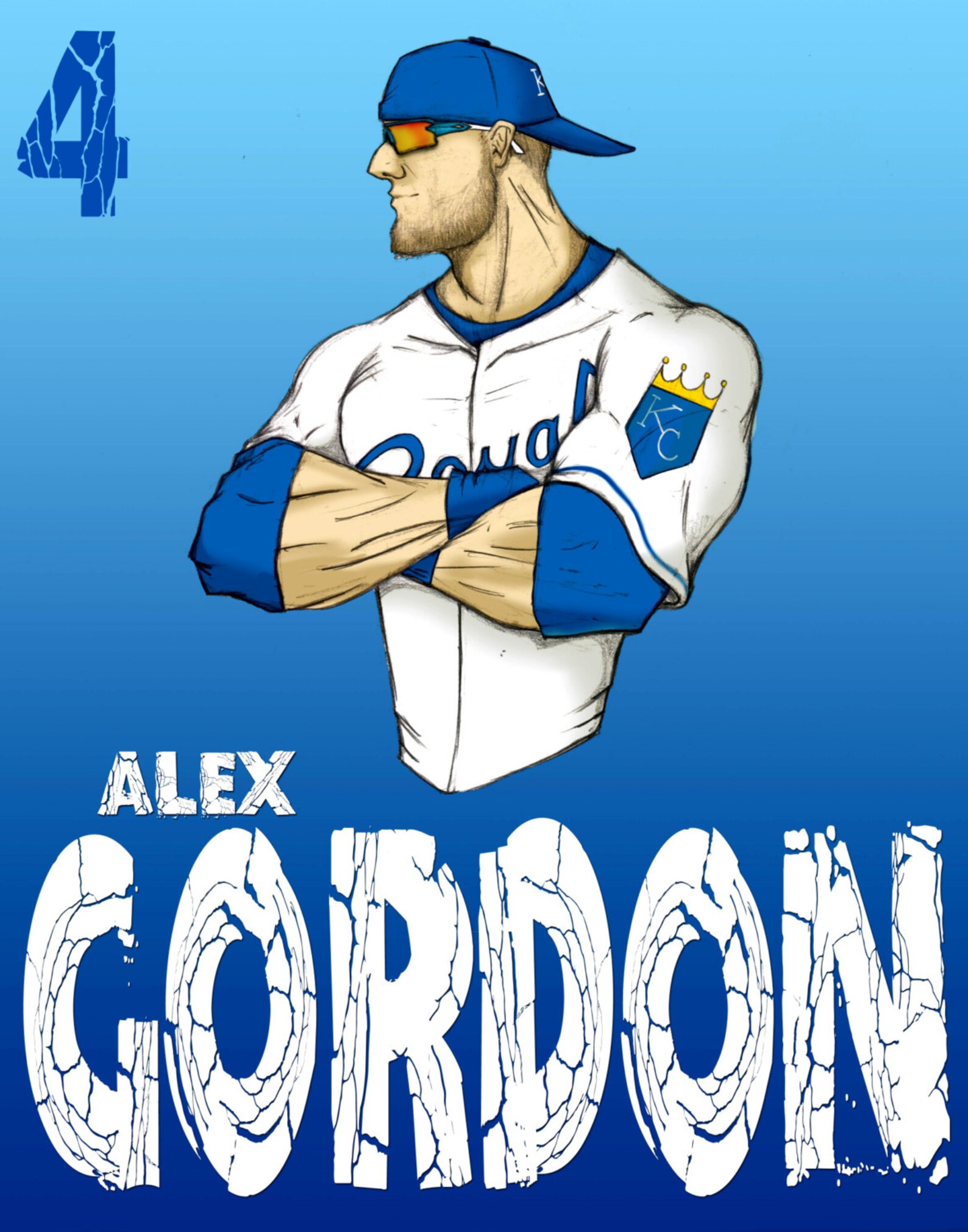 Alex Gordon Poster Etsy