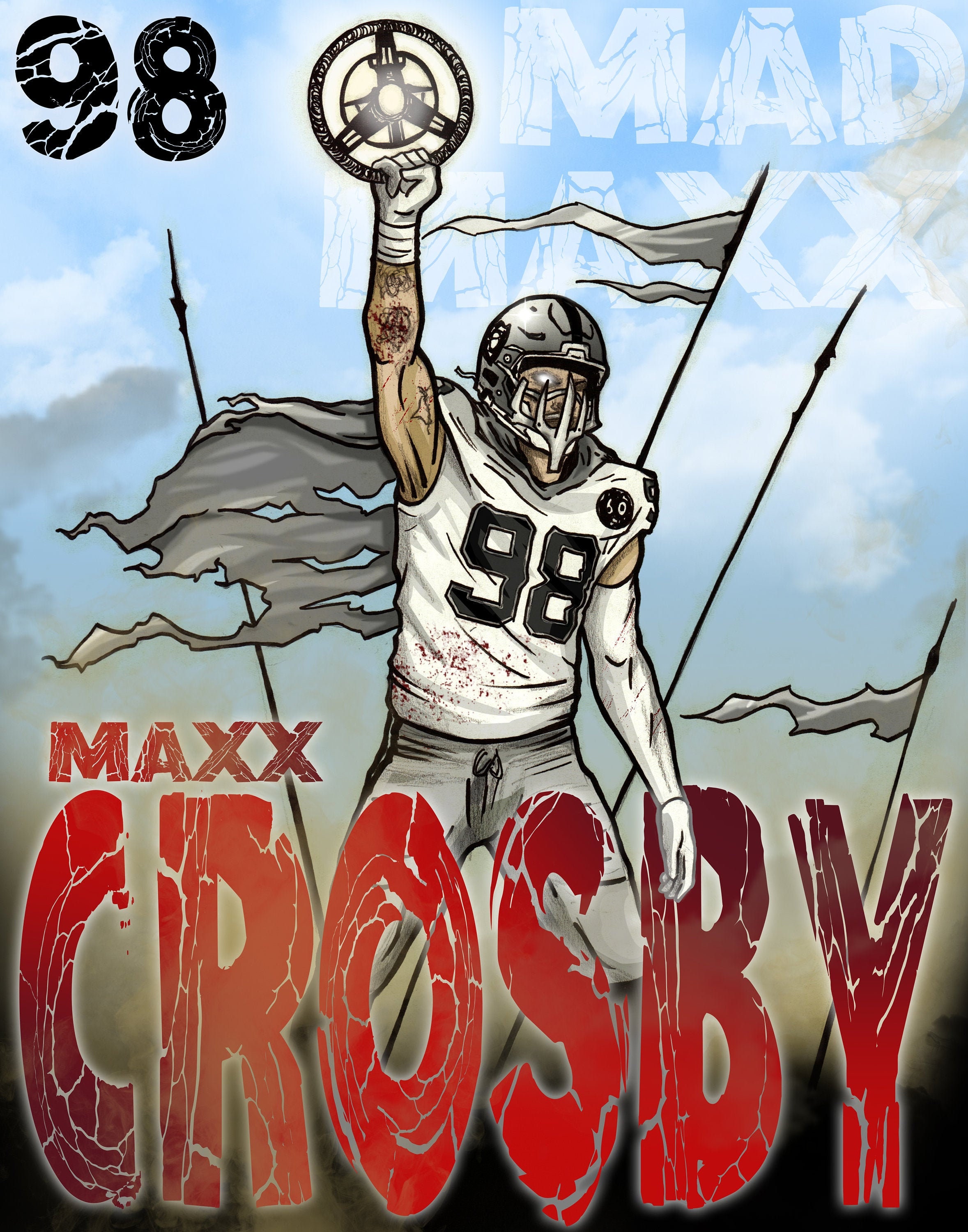 Maxx Crosby Poster - Etsy