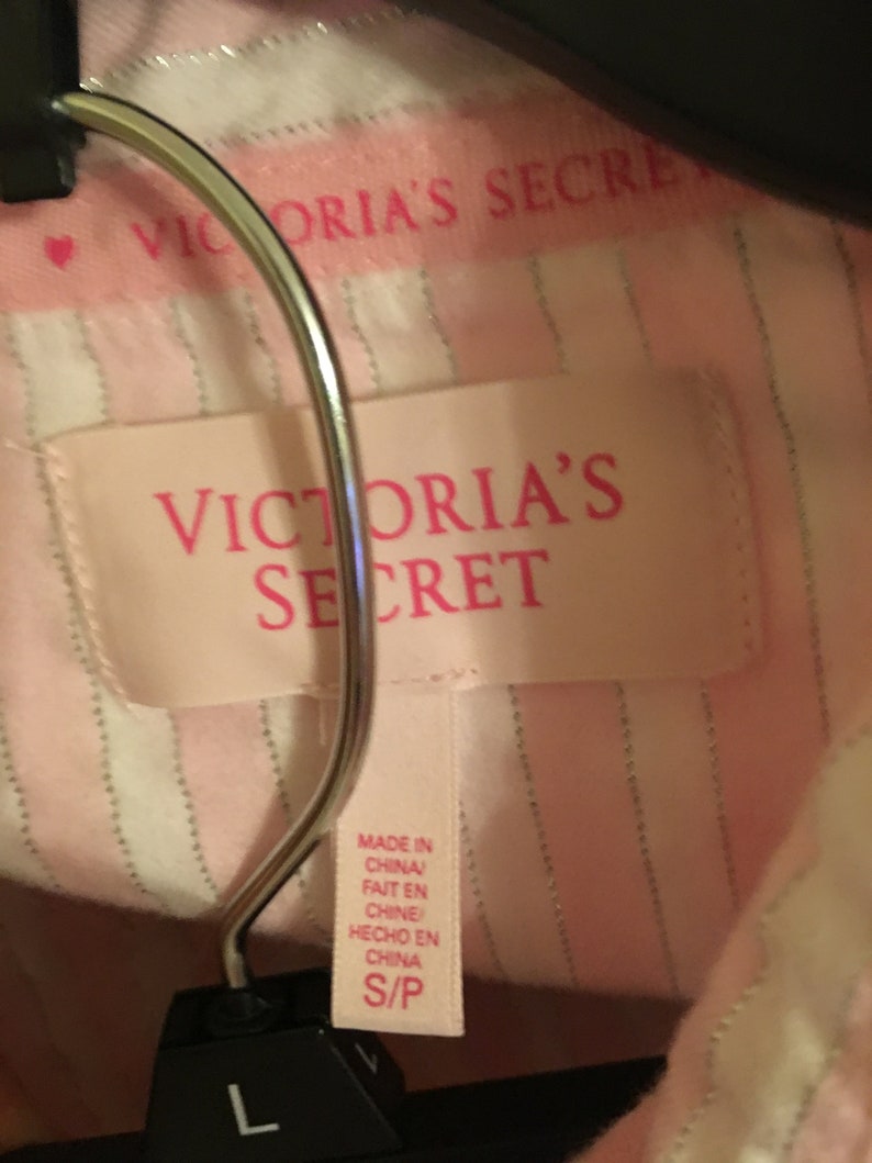 Vintage Victoria/'s secret pajama set pink /& white stripes size SP