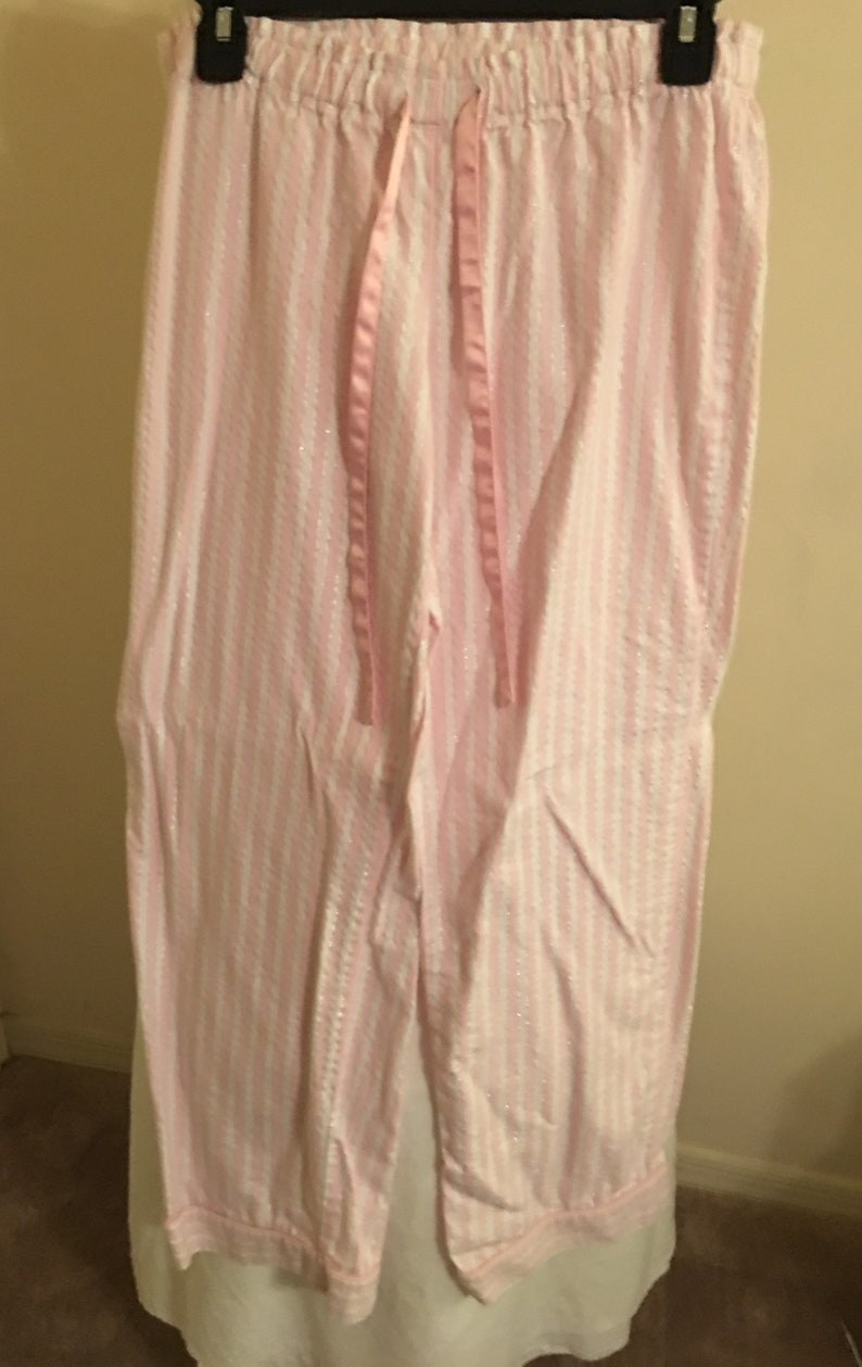 Vintage Victoria/'s secret pajama set pink /& white stripes size SP