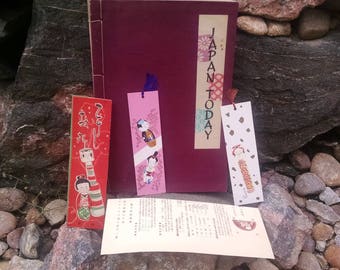 Libro Japan Today de 1950, marcadores y folletos antiguos de Japón, cultura japonesa, decoración japonesa, decoración japonesa, decoración kawaii, libro para la mesa de café