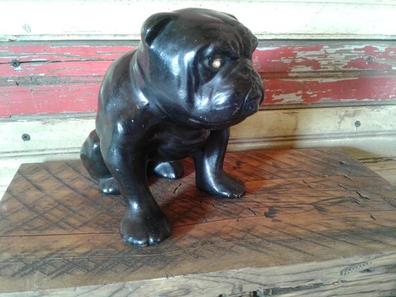 1920s Vintage Bulldog Ceramic Statue Sculpture Made in 1920s Vintage Bulldog Ceramic Statue Sculpture Made in