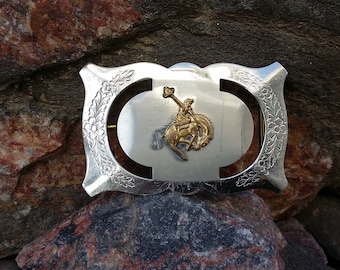 Vintage Western belt buckle, vintage belt buckle, vintage rodeo belt buckle. nickel silver belt buckle, rodeo buckle