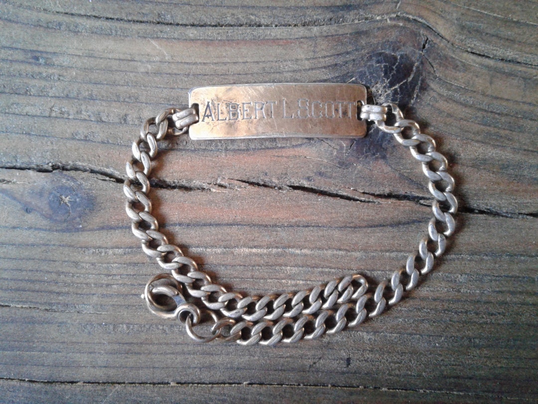 WW 2 Identified Silver ID Bracelet Albert L. Scott Army Air WW 2 Identified Silver ID Bracelet Albert L. Scott Army Air
