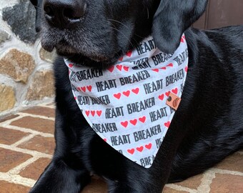 Valentine Dog bandana valentine dog gift heart dog bandana valentine dog scarf bandana heart dog scarf valentine dog gift dog scarf