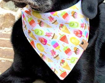 Dog bandana ice cream bandana popsicle scarf watermelon bandana summer dog bandana monogrammed dog bandana dog accessory summer dog gift