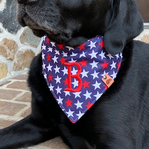 Patriotic Dog bandana fourth of July dog Memorial Day dog bandana patriotic dog bandana red white and blue dog bandana star dog bandana