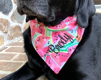 Dog bandana watermelon bandana summer dog bandana monogrammed dog bandana dog accessory summer dog bandana dog scarf personalized dog