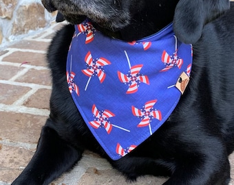 Patriotic dog bandana Memorial Day barbeque bandana Fourth of July dog patriotic cat bandana Independence Day Veterans Day red white blue