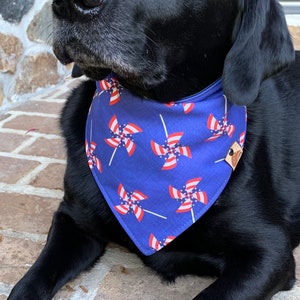 Patriotic dog bandana Memorial Day barbeque bandana Fourth of July dog patriotic cat bandana Independence Day Veterans Day red white blue