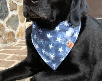 Dog bandana patriotic bandana Memorial Day bandana dog gift Fourth of July bandana patriotic dog bandana grunge dog bandana rock star dog