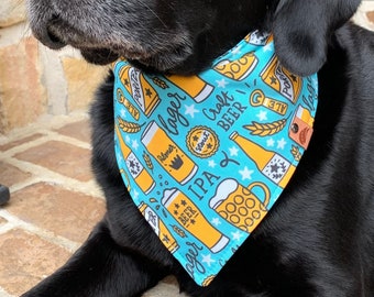 Beer Dog bandana brewery dog bandana personalized dog gift monogrammed dog bandana dog accessory beer dog scarf beer gift