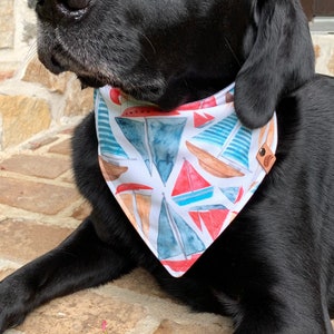 Sailboat Dog bandana personalized dog gift monogrammed dog bandana Nautical dog bandana nautical dog bandana sailing dog scarf dog gift