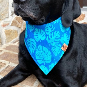 Tropical Dog bandana palm leaf bandana summer dog bandana tropical dog scarf hawaiian dog scarf summer dog gift