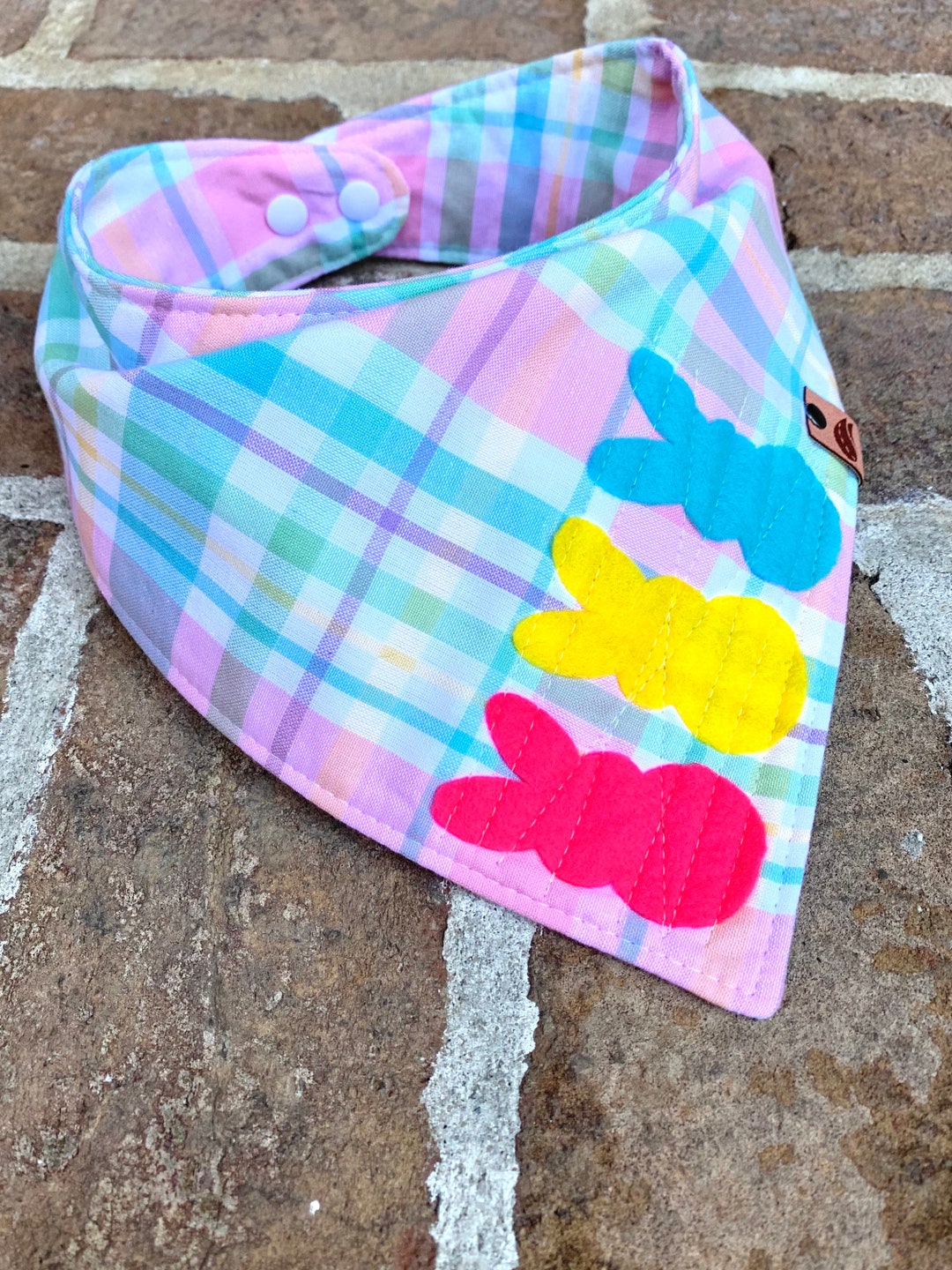 Easter Dog Bandana Peep Bandana Easter Plaid Dog Bandana Plaid Dog